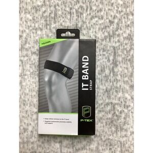 P-TEX IT Band Strap Adjustable Compression Knee Support‎ Black P-TEXK104 OSFM